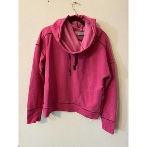 Women's Altheta Cowl Neck Pink Hoodie Size XL
